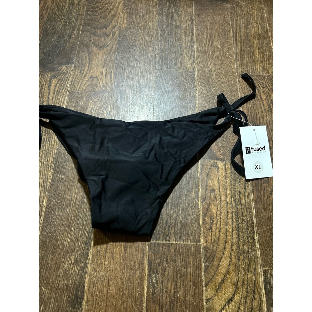 Fused Hawaii  Aloha Bottom Size XL NWT BLACK Bikini Bottom